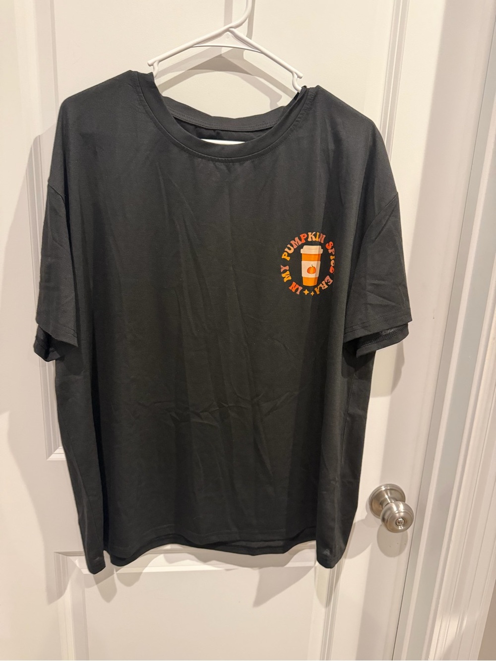 SHEIN Short Sleeve Tee with Pumpkin Spice Cup Graphic Size 1XL
